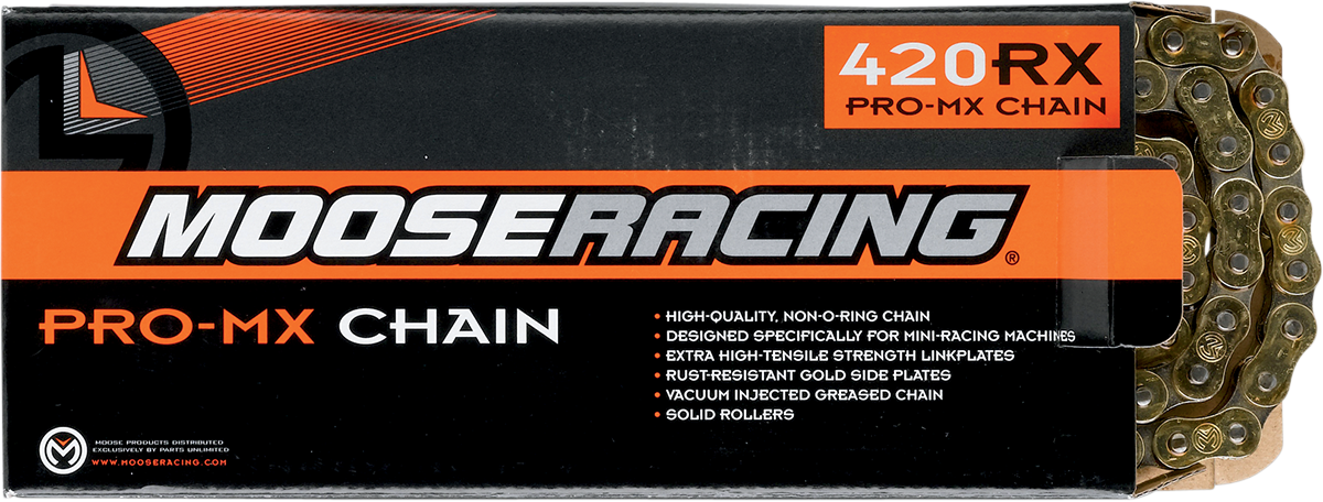 MOOSE OFFROAD 420 RXP Pro-MX Drive Chain – 130 Links, Gold Finish, Model M576-00-130
