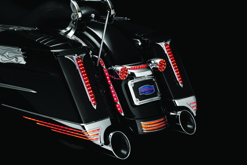 Kuryakyn Rear Fender Accents for Harley Davidson FLHX and FLTRX Models in Chrome