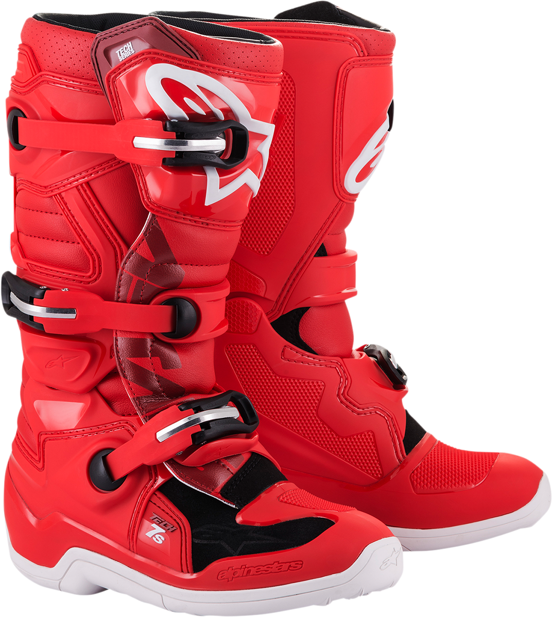 Alpinestars Youth Tech 7S Bike Boots Red US 8 / EU 42 - Durable Protection and Comfort