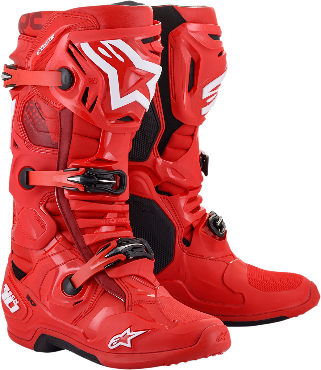 ALPINESTARS Tech 10 Boots - Red - US 8 / EU 42 2010020-30-8