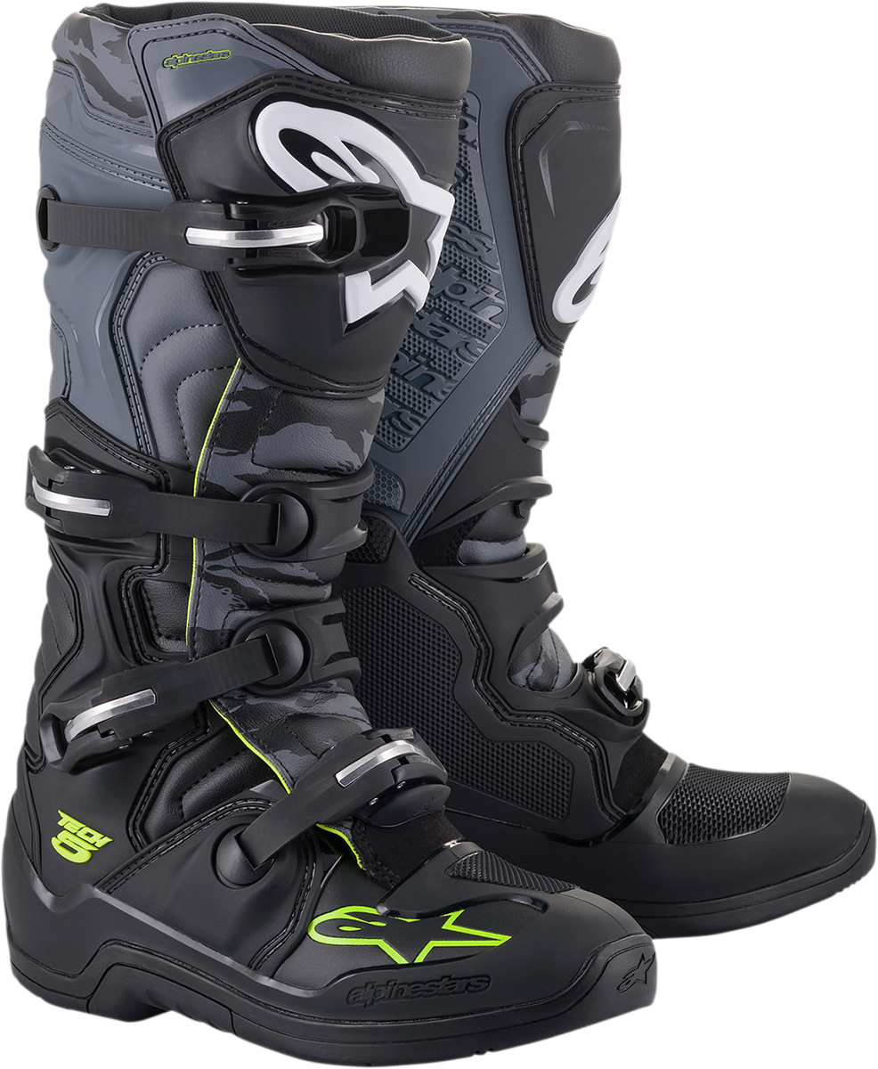 Alpinestars Tech 5 Off-Road Motorcycle Boots - Black and Gray, US 14 / EU 49.5, Part Number 2015015-1055-14