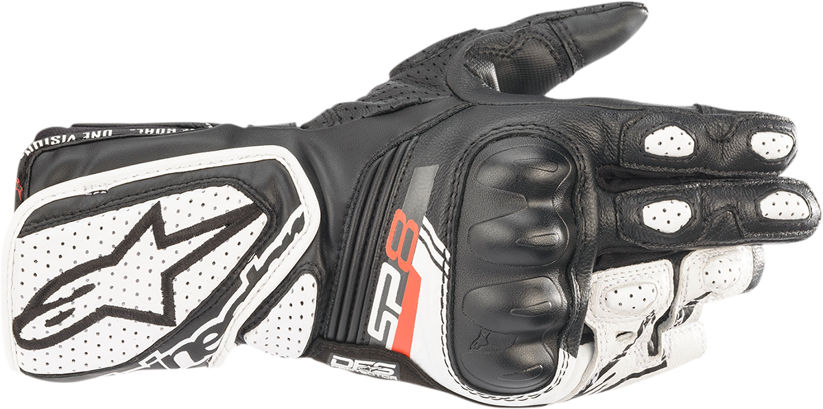 Alpinestars Stella SP-8 V3 Women’s Motorcycle Gloves - Black/White, Size XL