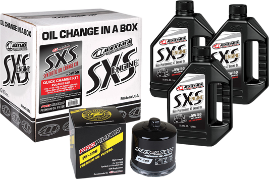 MAXIMA RACING OIL SXS Synthetic Oil Change Kit for Polaris Turbo 5W-50 - Part Number 90-189013-TXP