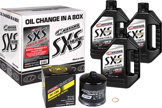 Maxima Racing Oil SXS Synthetic Oil Change Kit for Polaris Turbo 10W-50 – Part Number 90-219013-TXP