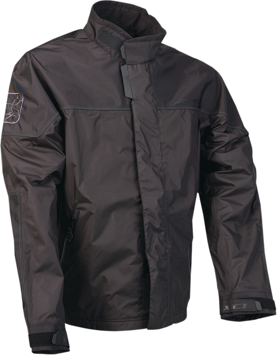 MOOSE OFFROAD XC1 Rain Jacket - Black, Size Large - Waterproof & Windproof with Durable Nylon Panels