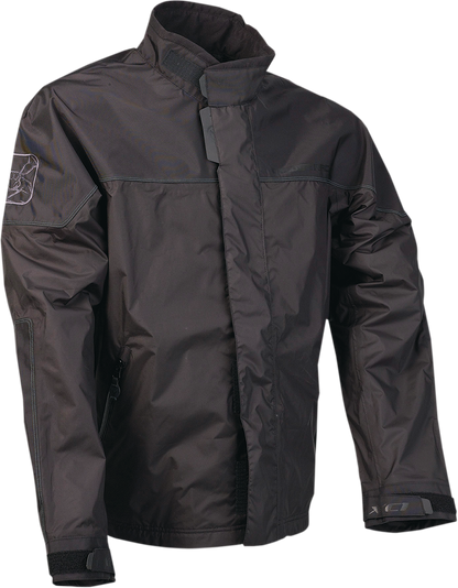 MOOSE OFFROAD XC1 Rain Jacket - Black, Size Large - Waterproof & Windproof with Durable Nylon Panels