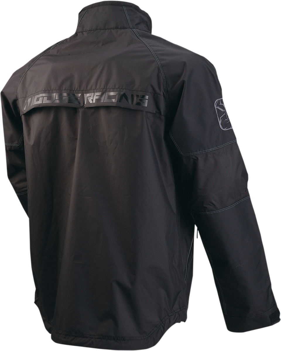 MOOSE OFFROAD XC1 Rain Jacket - Black, Size Large - Waterproof & Windproof with Durable Nylon Panels