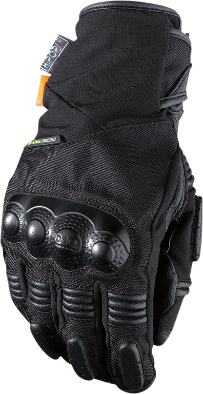 MOOSE OFFROAD ADV1™ Short Gloves - Black, 3XL - Weather-Resistant Motorcycle Gloves with D30® Protection and Waterproof Clarino® Palm