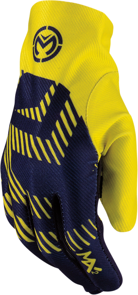 MOOSE OFFROAD MX2™ Gloves - Navy/Hi-Vis, Size XL, Part Number 3330-7037