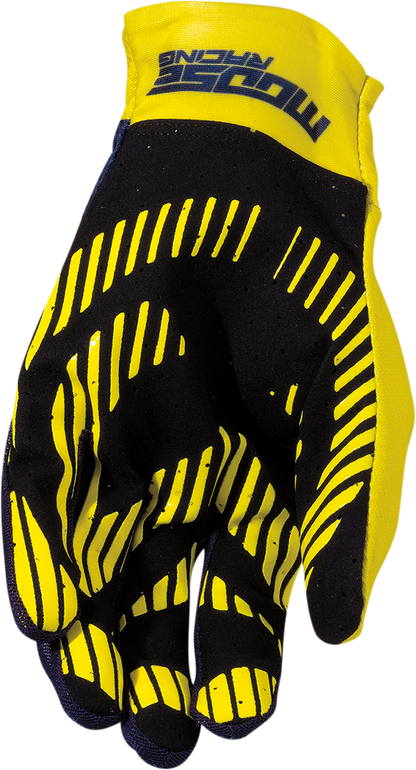 MOOSE OFFROAD MX2™ Gloves - Navy/Hi-Vis, Size XL, Part Number 3330-7037