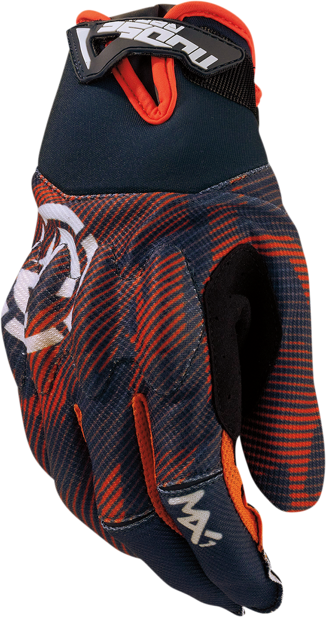 MOOSE OFFROAD MX1™ Gloves - Gray and Orange, Medium, Part No. 3330-7065