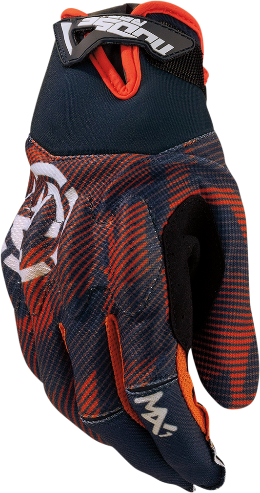 MOOSE OFFROAD MX1™ Gloves - Gray and Orange, Medium, Part No. 3330-7065