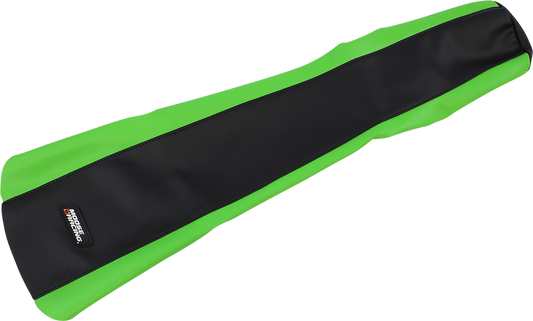 MOOSE Offroad Kawasaki KLX14008-34 Seat Cover - Heavy-Duty Marine Vinyl with UV Protection, Black and Green
