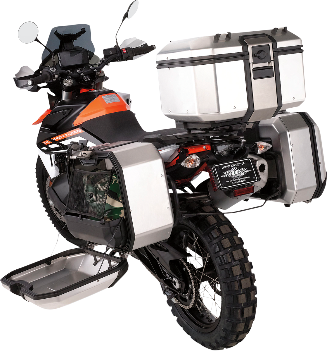 Moose Offroad Kenai Top Case 37 Liter Silver D0TR37100KM – Durable Motorcycle Storage with Locking System