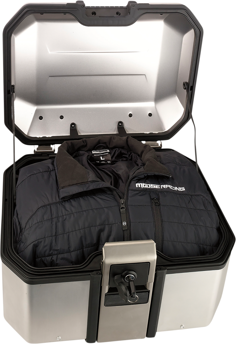 Moose Offroad Kenai Top Case 37 Liter Silver D0TR37100KM – Durable Motorcycle Storage with Locking System