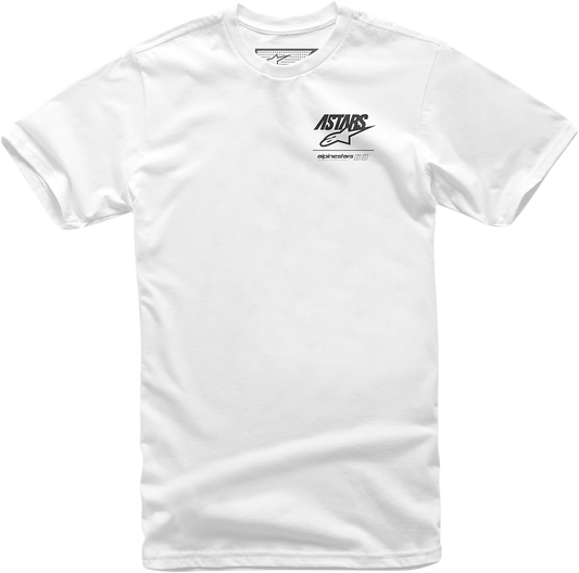 Alpinestars Back Mix T-Shirt - White - 2XL, Part Number 121372018202X