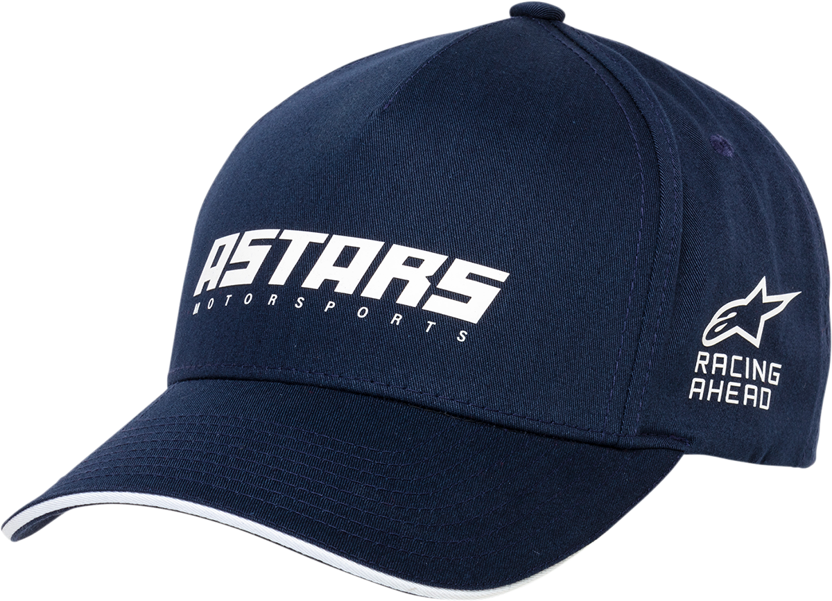 Alpinestars Tension Hat Navy One Size - Durable Twill Cap with Sandwich Visor and Logo Graphics