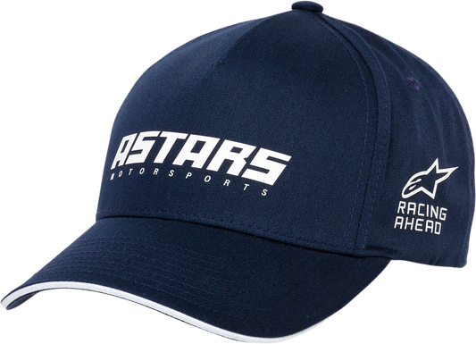 Alpinestars Tension Hat Navy One Size - Durable Twill Cap with Sandwich Visor and Logo Graphics