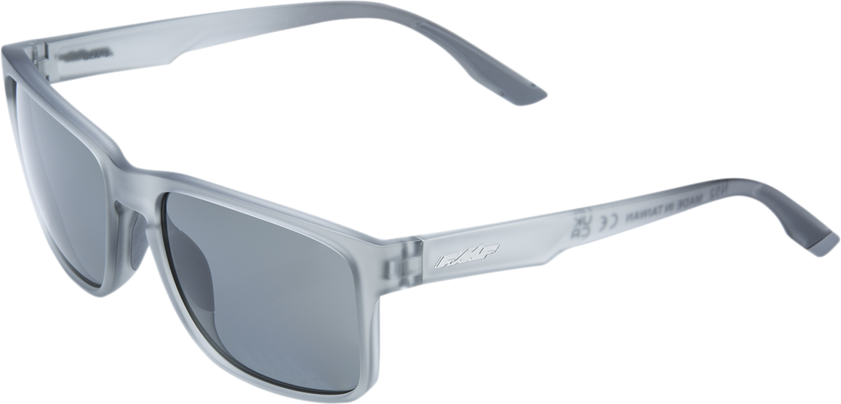 FMF Gears Matte Crystal Smoke Sunglasses with Gray Polarized Lenses - Part F-61503-711-01