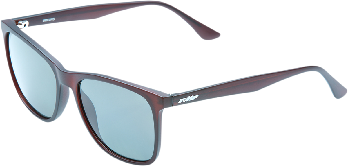 FMF Origins Matte Crystal Rootbeer Sunglasses with Gray Polarized Lenses - Part F-61504-711-01