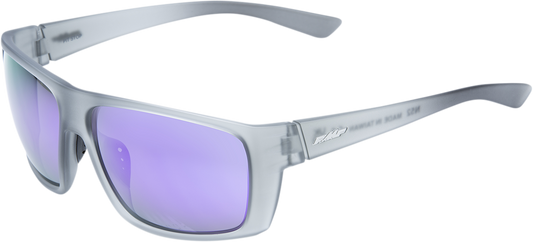 FMF Pit Stop Sunglasses Matte Crystal Smoke with Purple Mirror Lenses (Part Number: F-61507-262-01)