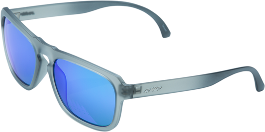 FMF Emler Sunglasses Matte Crystal Smoke with Blue Mirror Lenses (Part Number: F-61508-250-01)
