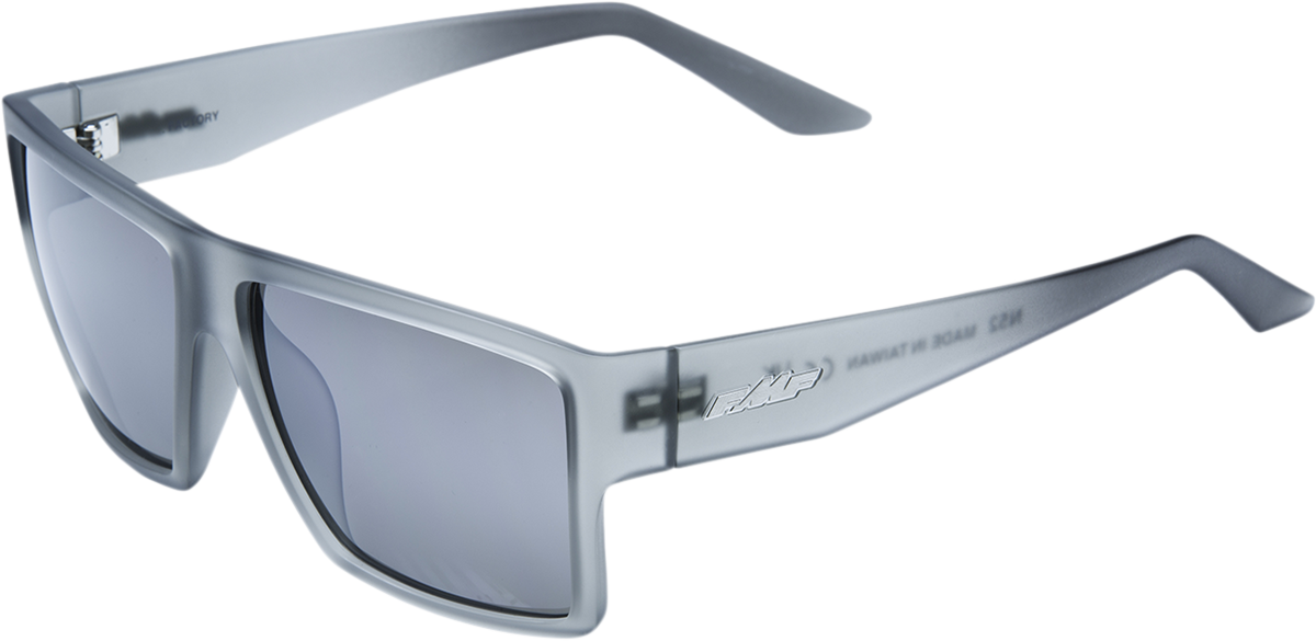 FMF Factory Sunglasses Matte Crystal Smoke with Silver Mirror Lens F-61502-252-01