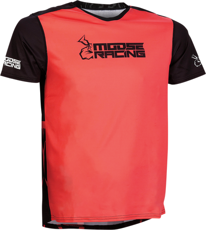 Moose Offroad MTB Short-Sleeve Jersey - Red, Part Number 5020-0199, Medium