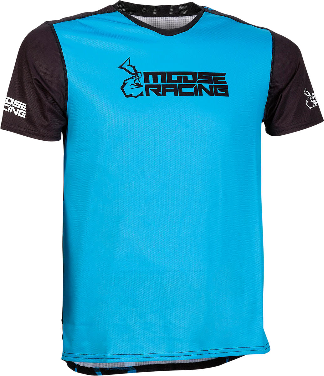 Moose Offroad MTB Short-Sleeve Jersey - Blue, Size Small - Part 5020-0204