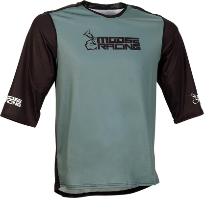 Moose Offroad MTB 3/4-Sleeve Jersey - Black - Large (Part #5020-0240)