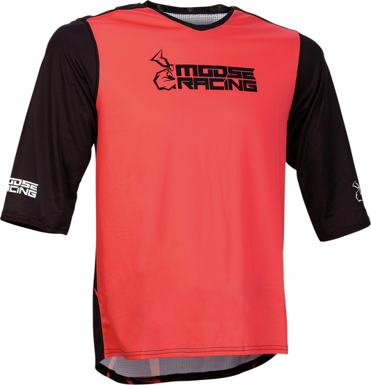 Moose Offroad MTB 3/4-Sleeve Jersey - Red - Large (Part Number 5020-0246)