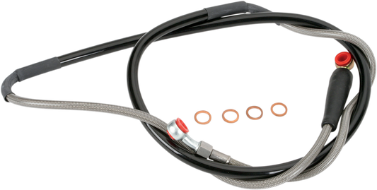 MOOSE OFFROAD Stainless Steel Front Brake Line for Yamaha Y01-1-043/P