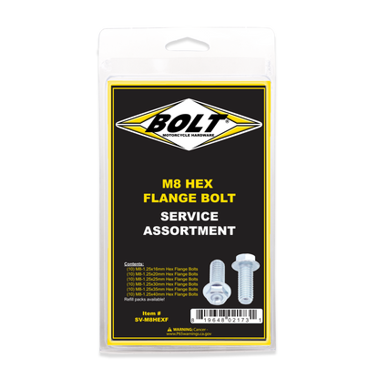 BOLT M8 Hex Flanged Bolt - 10mm Size, 1 Pack