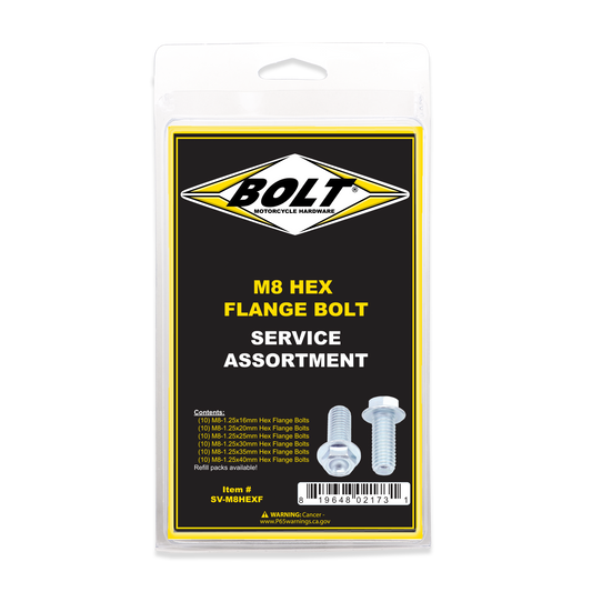 BOLT M8 Hex Flanged Bolt - 10mm Size, 1 Pack