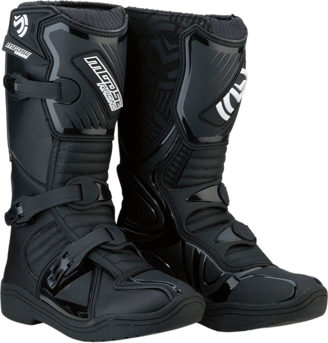 Moose Offroad M1.3 Boots Size 7 - Durable Synthetic Leather Construction with Reinforced TPU Shin and Ankle Plates