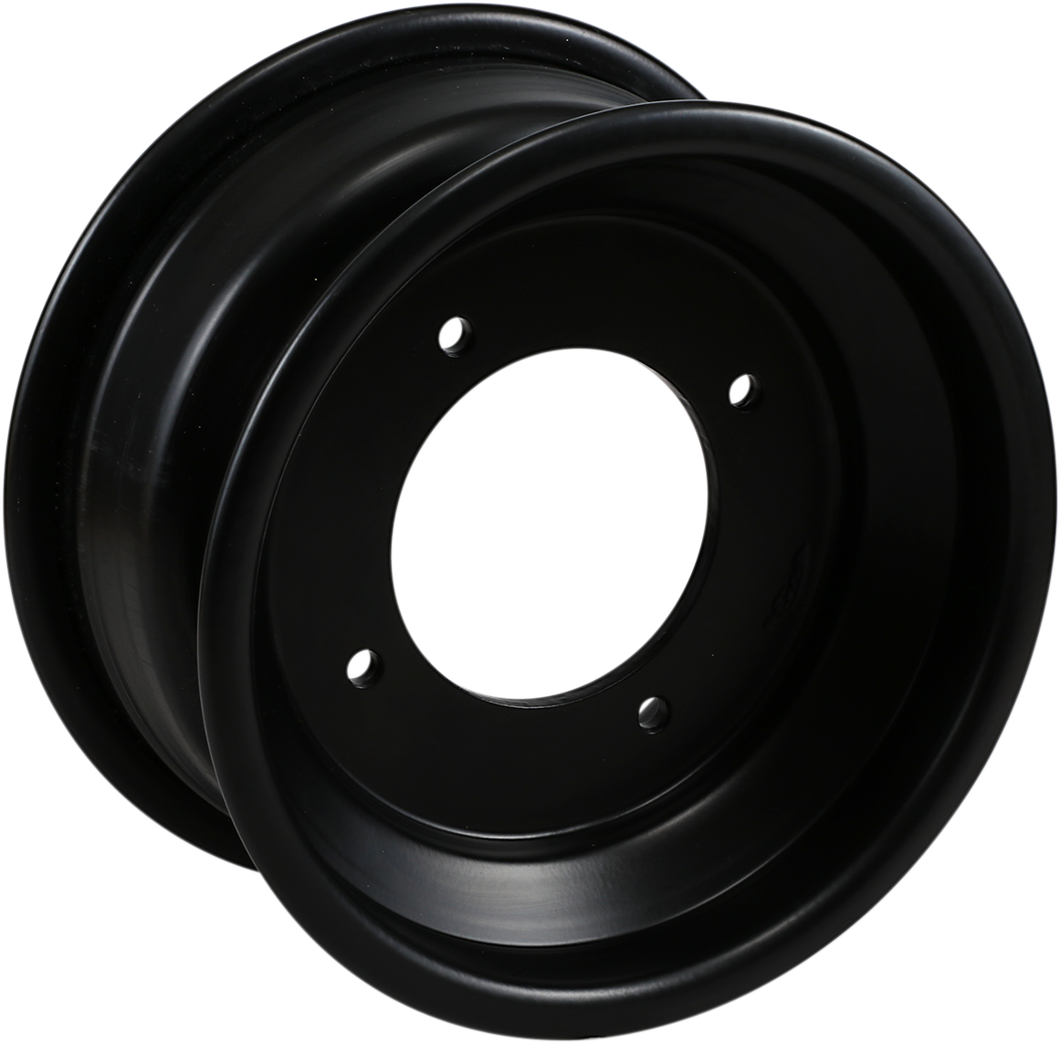 AMS Spun Rolled-Lip Front Wheel - Black 10x5 for 4/156 Bolt Pattern - Part Number 261RL105156B3