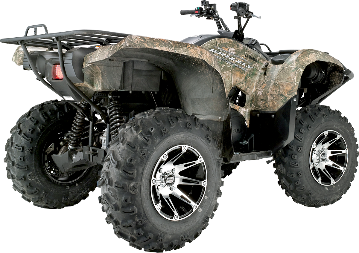 Moose Offroad 387X 12x7 Machined Black Front Wheel - 4/156 Bolt Pattern