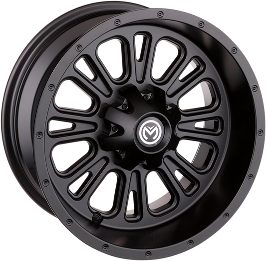 Moose Offroad 399X Front Wheel - 14x7 Inches, Black Finish, 4/156 Bolt Pattern - Model 399MO147156MB4