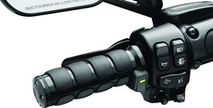 Kuryakyn Heated ISO Grips Dual Cable Gloss Black – Keeps Hands Warm with Adjustable Heat Settings