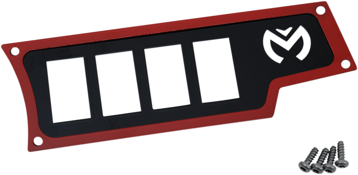 MOOSE OFFROAD Dash Plate - Right - Red for RZR 100-4353-PU