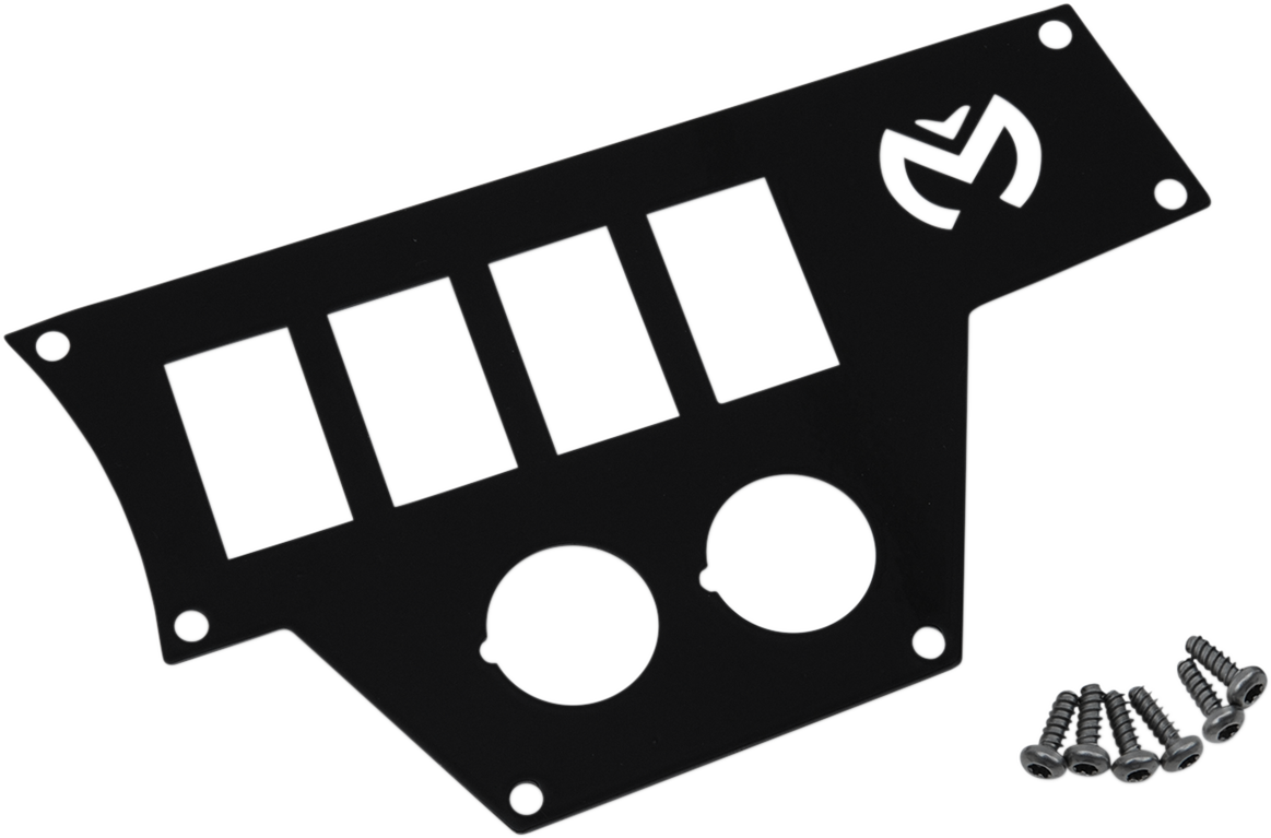 MOOSE OFFROAD Dash Plate - Large - Right - Black (Part Number: 100-4370-PU)
