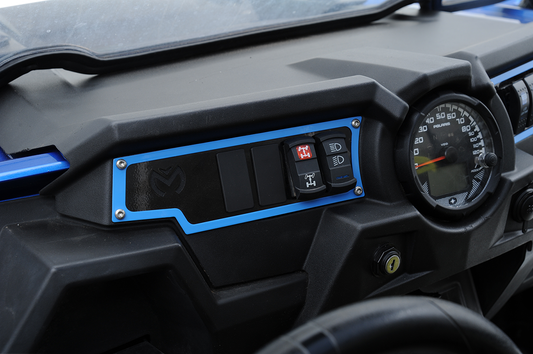 MOOSE OFFROAD Dash Plate - Left - Blue (Part Number 100-4342-PU) for RZR