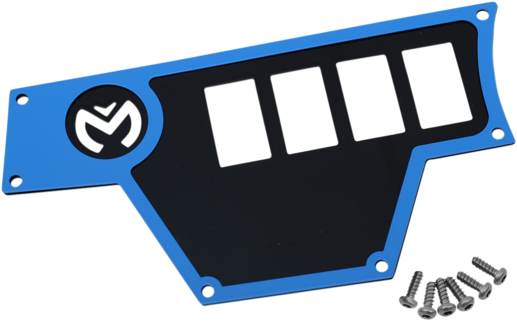 Moose Offroad Dash Plate - Large Left Blue for Polaris RZR - Part 100-4362-PU