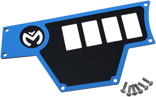 Moose Offroad Dash Plate - Large Left Blue for Polaris RZR - Part 100-4362-PU