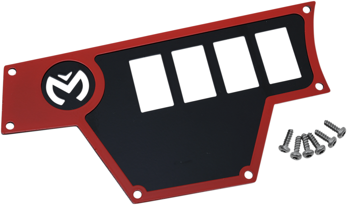 Moose Offroad Dash Plate - Large Left Red for Polaris RZR 100-4363-PU