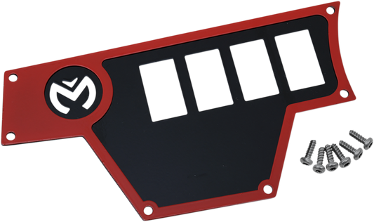 Moose Offroad Dash Plate - Large Left Red for Polaris RZR 100-4363-PU