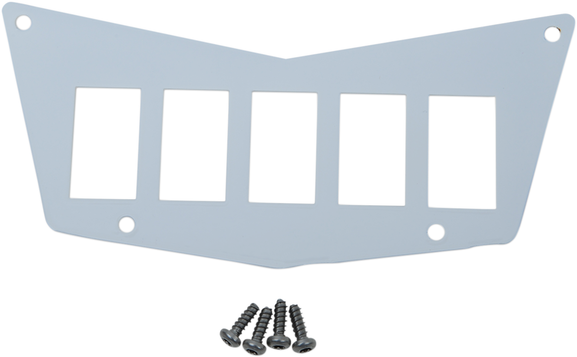 Moose Offroad Dash Plate for Polaris RZR - 5 Switch White (Part 100-4381-PU)