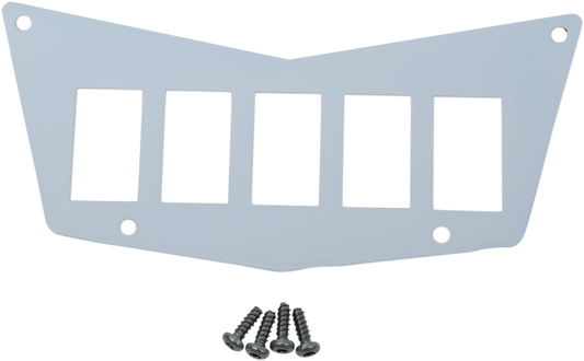 Moose Offroad Dash Plate for Polaris RZR - 5 Switch White (Part 100-4381-PU)