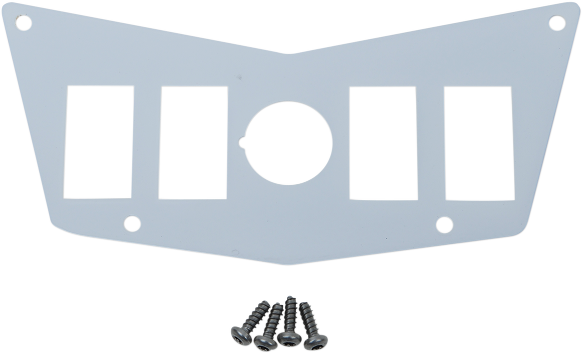 Moose Offroad Dash Plate for Polaris RZR - 4 Switch White (Part #100-4391-PU)
