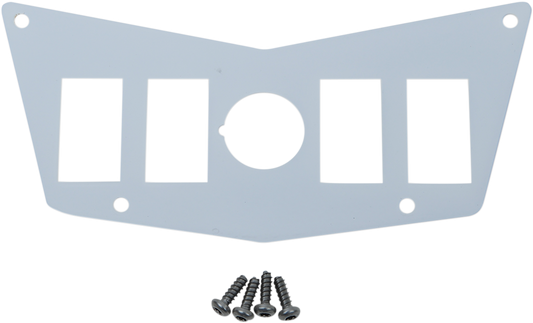 Moose Offroad Dash Plate for Polaris RZR - 4 Switch White (Part #100-4391-PU)